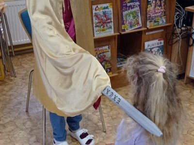 Pasování prvňáčků na čtenáře.