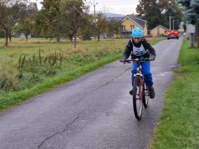 Vítek před cílem.