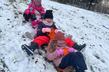 Cvičení a drandění na sněhu